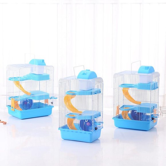 Three Storey Luxury Villa Cage Custom Fold, Hamster Cage Villa Cage for Smallpet - Picture 3 of 14